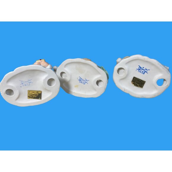 HOMCO #5613  Porcelain Winter Friends Christmas Kids Trio - Picture 9 of 10